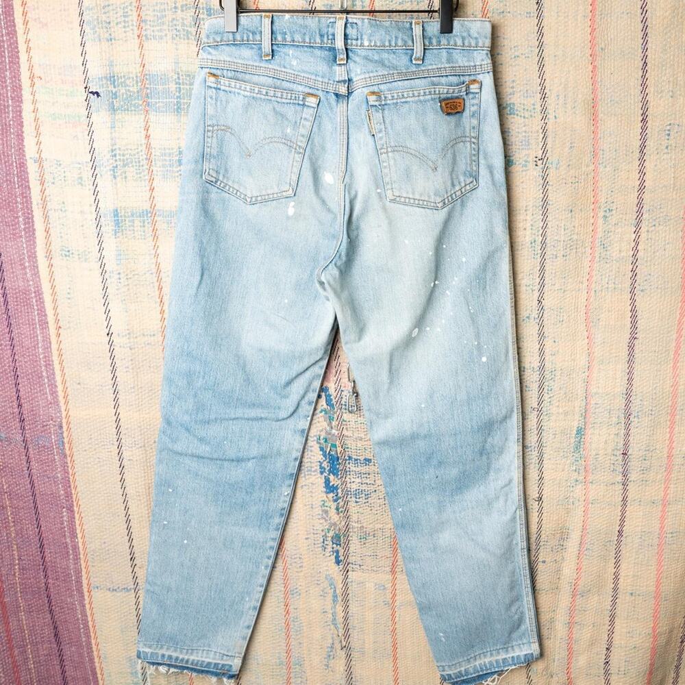 Custom handmade sashiko levis patchwork jeans size 31 x 30 - Picture 2 of 7